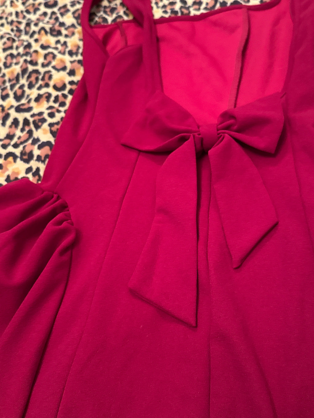 No Vendor Little Red Dress w/ Bow XXS
