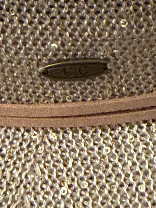 Altar’d State Beige Rhinestone Cowgirl Hat OS
