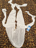 Trend Forward White Backless Halter Top M