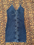 ChouYatou Blue Denim Laced-Front Dress XS