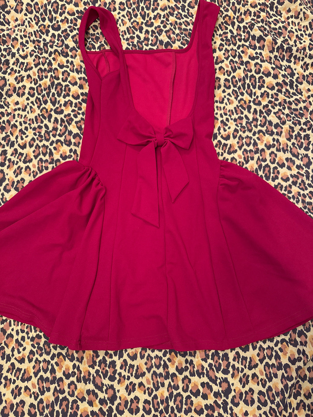 No Vendor Little Red Dress w/ Bow XXS