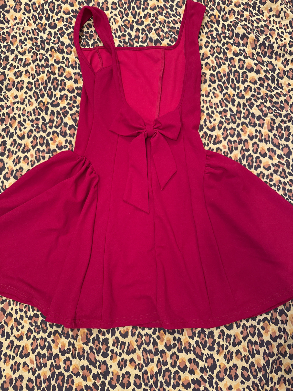 No Vendor Little Red Dress w/ Bow XXS