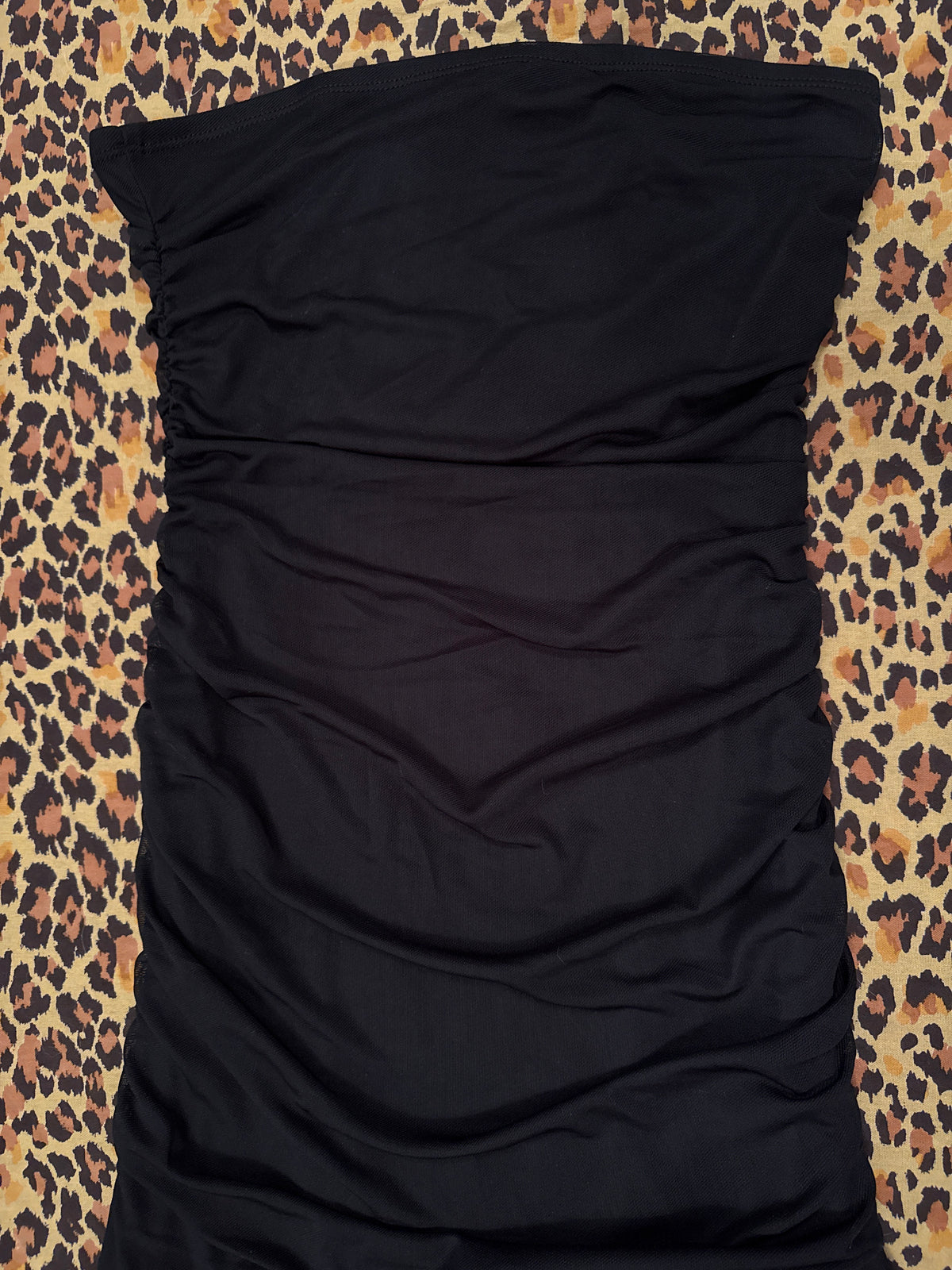 Forever 21 Black Strapless Asymmetrical Dress M