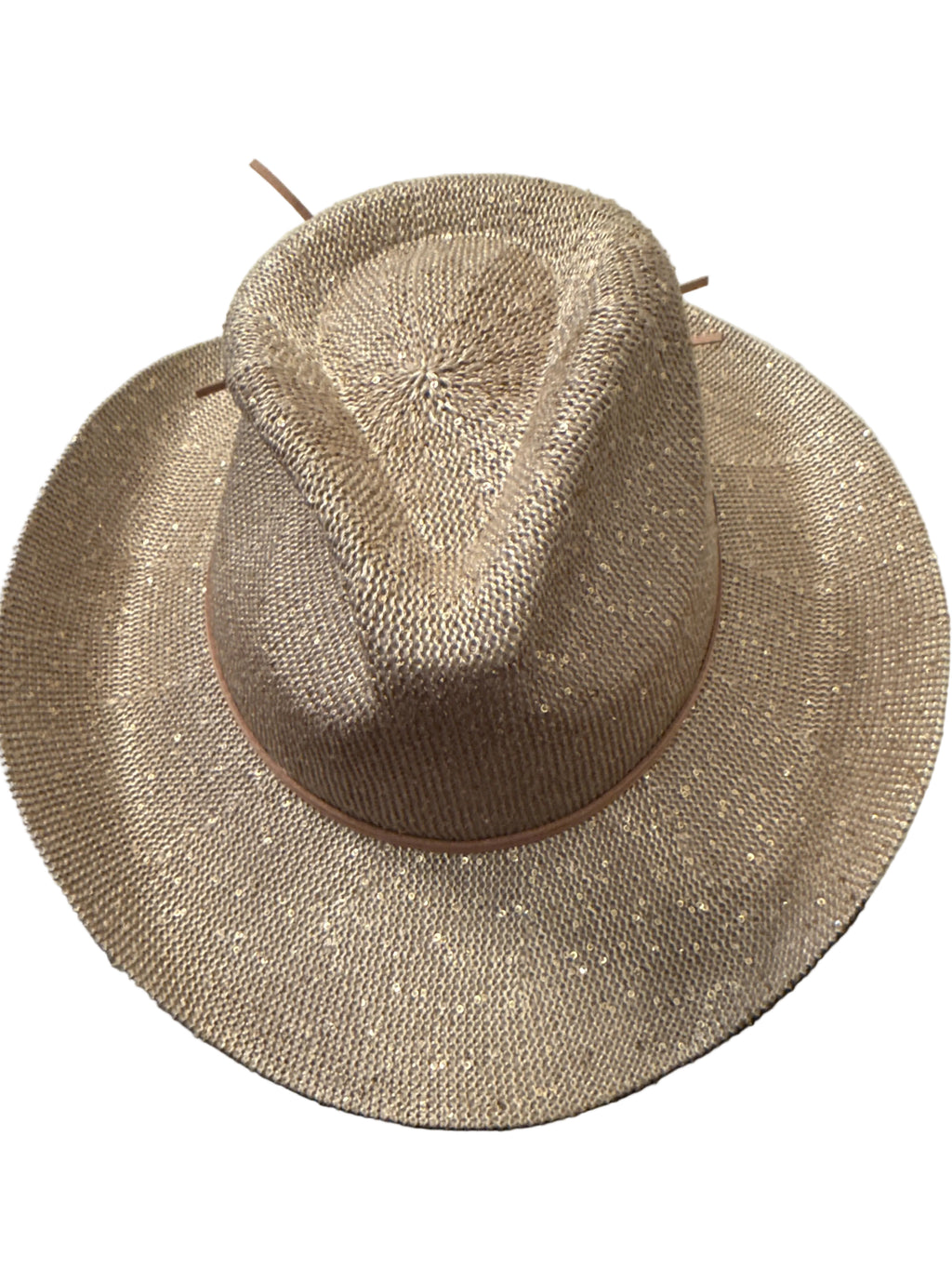 Altar’d State Beige Rhinestone Cowgirl Hat OS