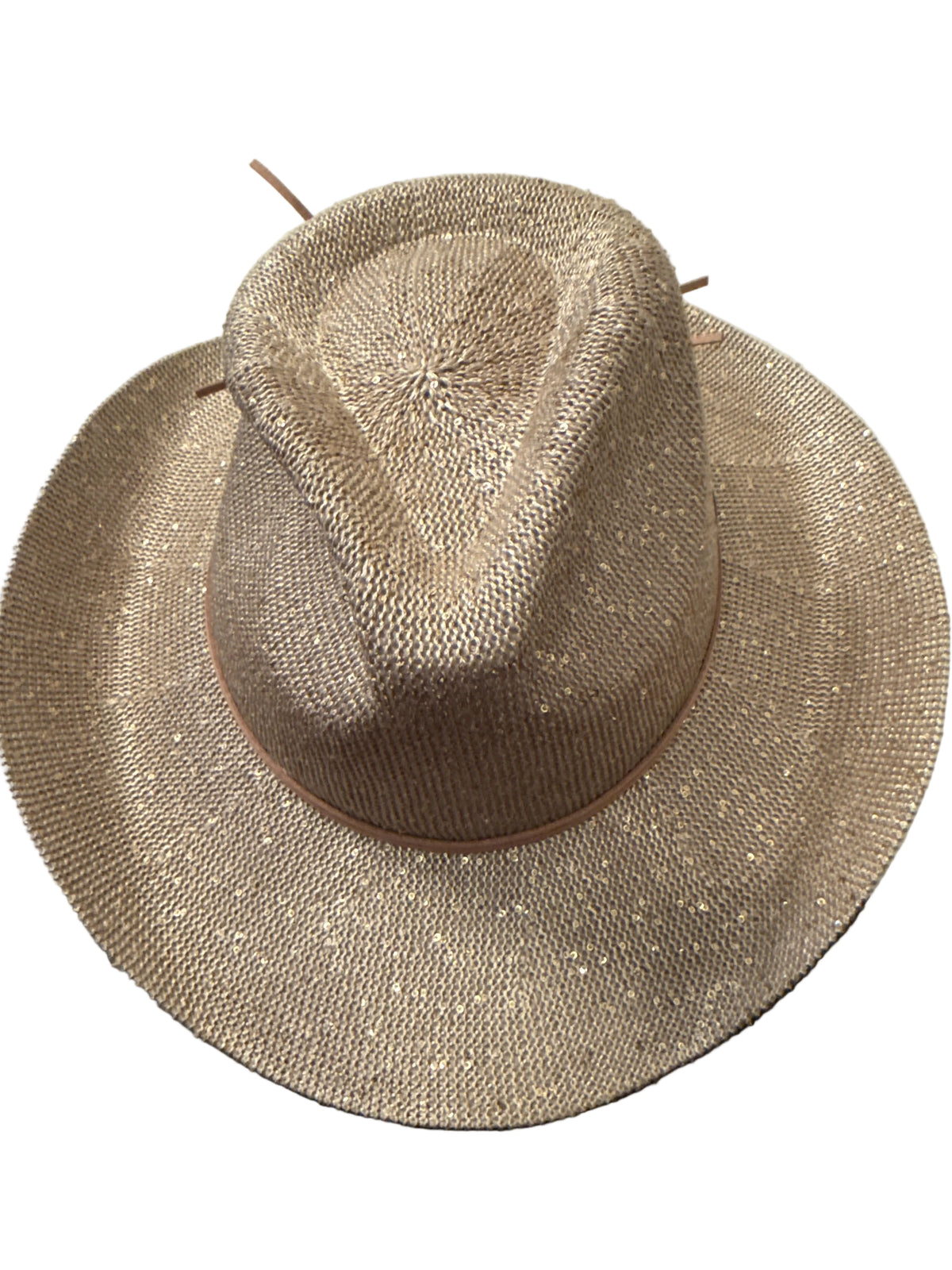 Altar’d State Beige Rhinestone Cowgirl Hat OS
