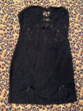 Little Black Dress w/ Lace Mesh Center, Cutouts, & Bows M