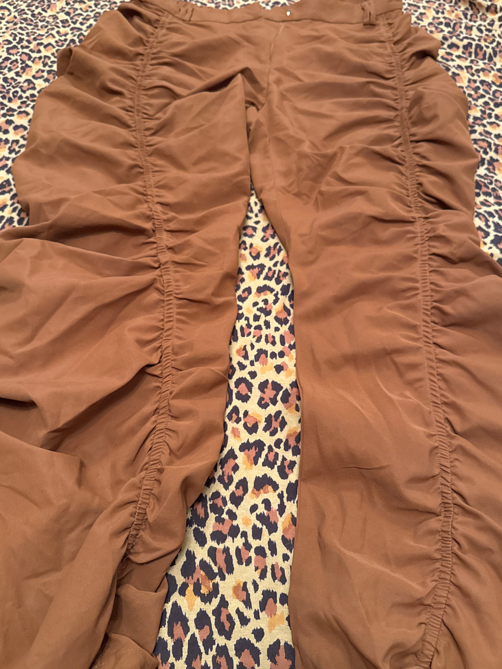 Shein Curve Brown Rouge Leg Pants XL