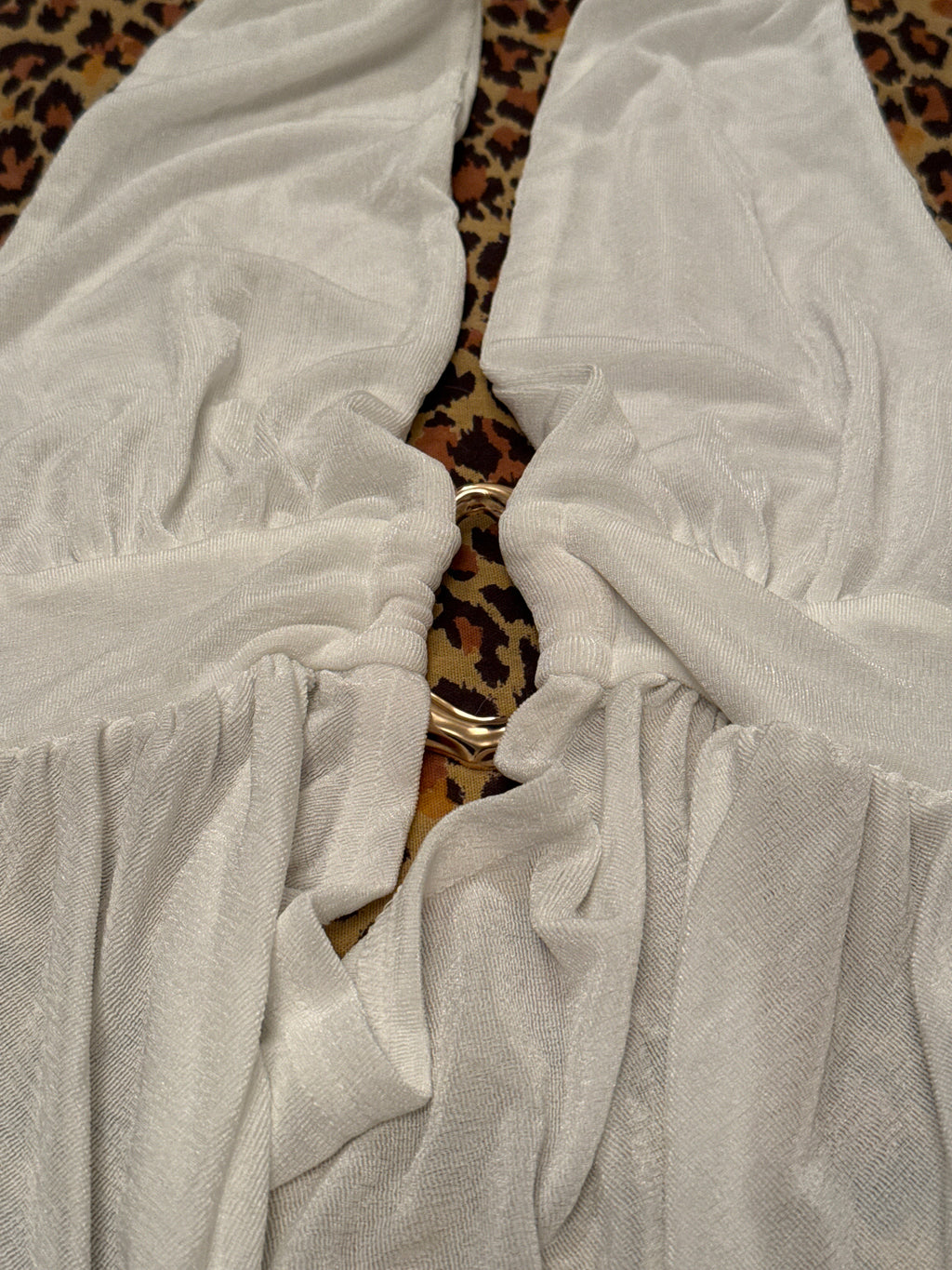 Trend Forward White Backless Halter Top M