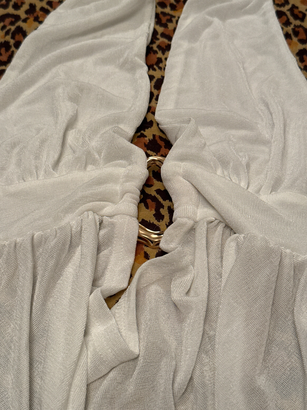 Trend Forward White Backless Halter Top M