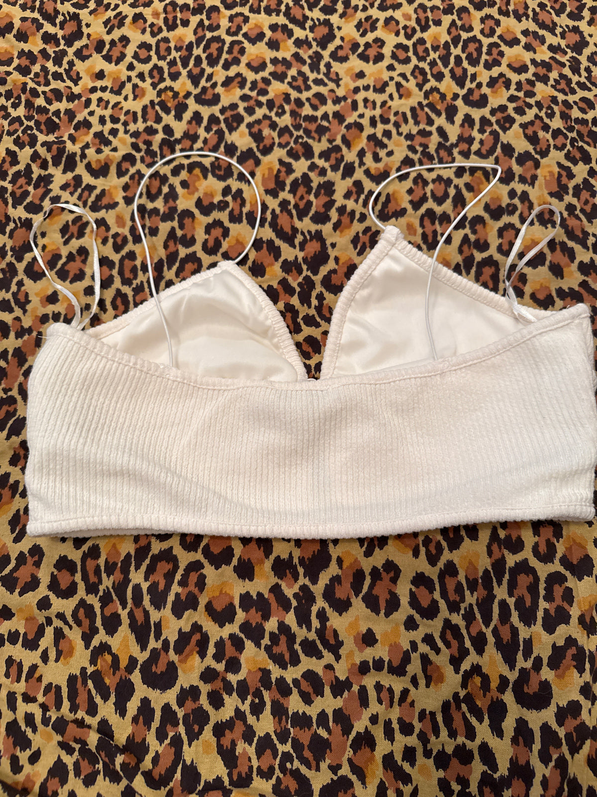 Fashion Nova Cream Micro Crop-Top w/ Rose Buttons XL