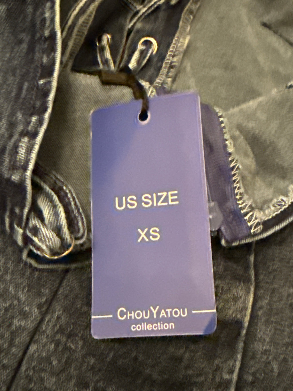 ChouYatou Blue Denim Laced-Front Dress XS