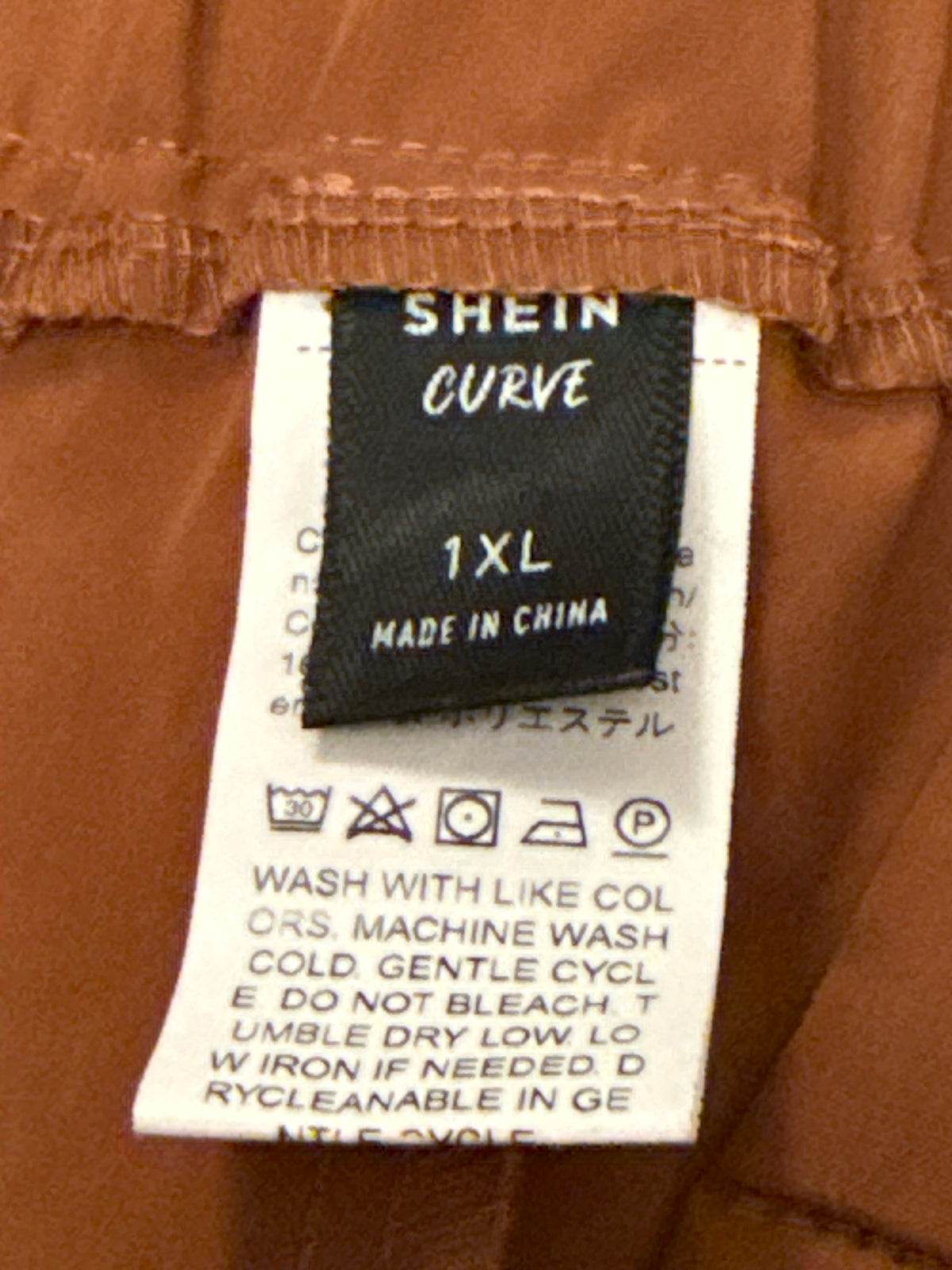 Shein Curve Brown Rouge Leg Pants XL