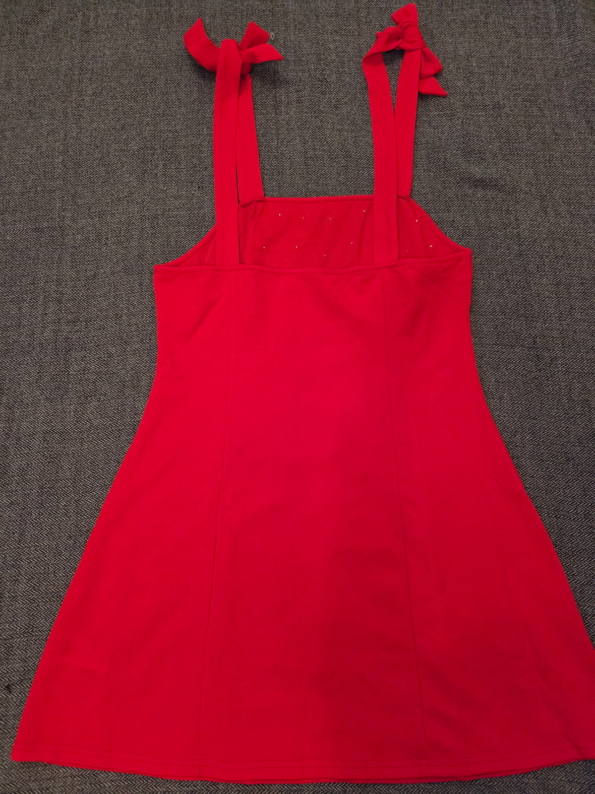 Red Jumper With Beaded Front XL
