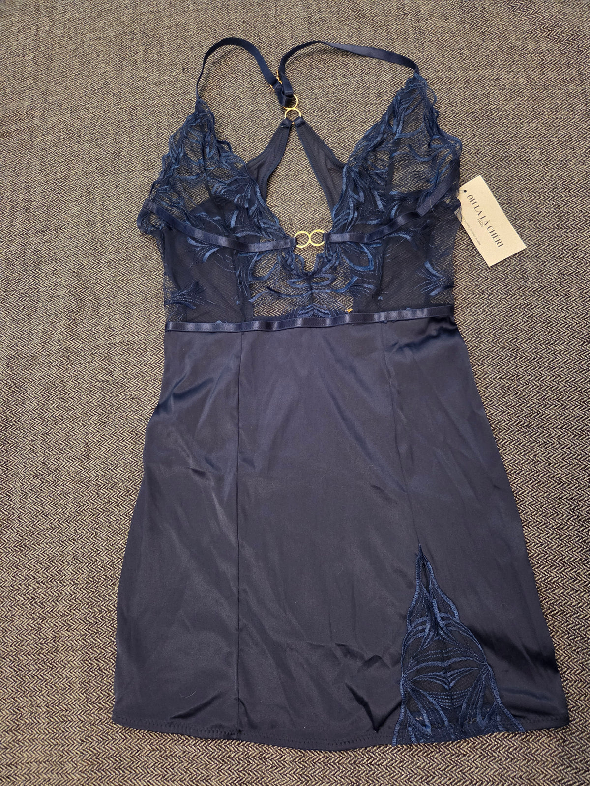 Oh La La Cheri Paris Blue Babydoll Chemise M.