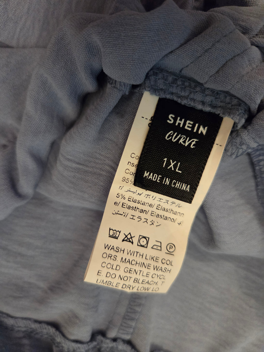 Shein Curve Blue-Grey Pants 1XL