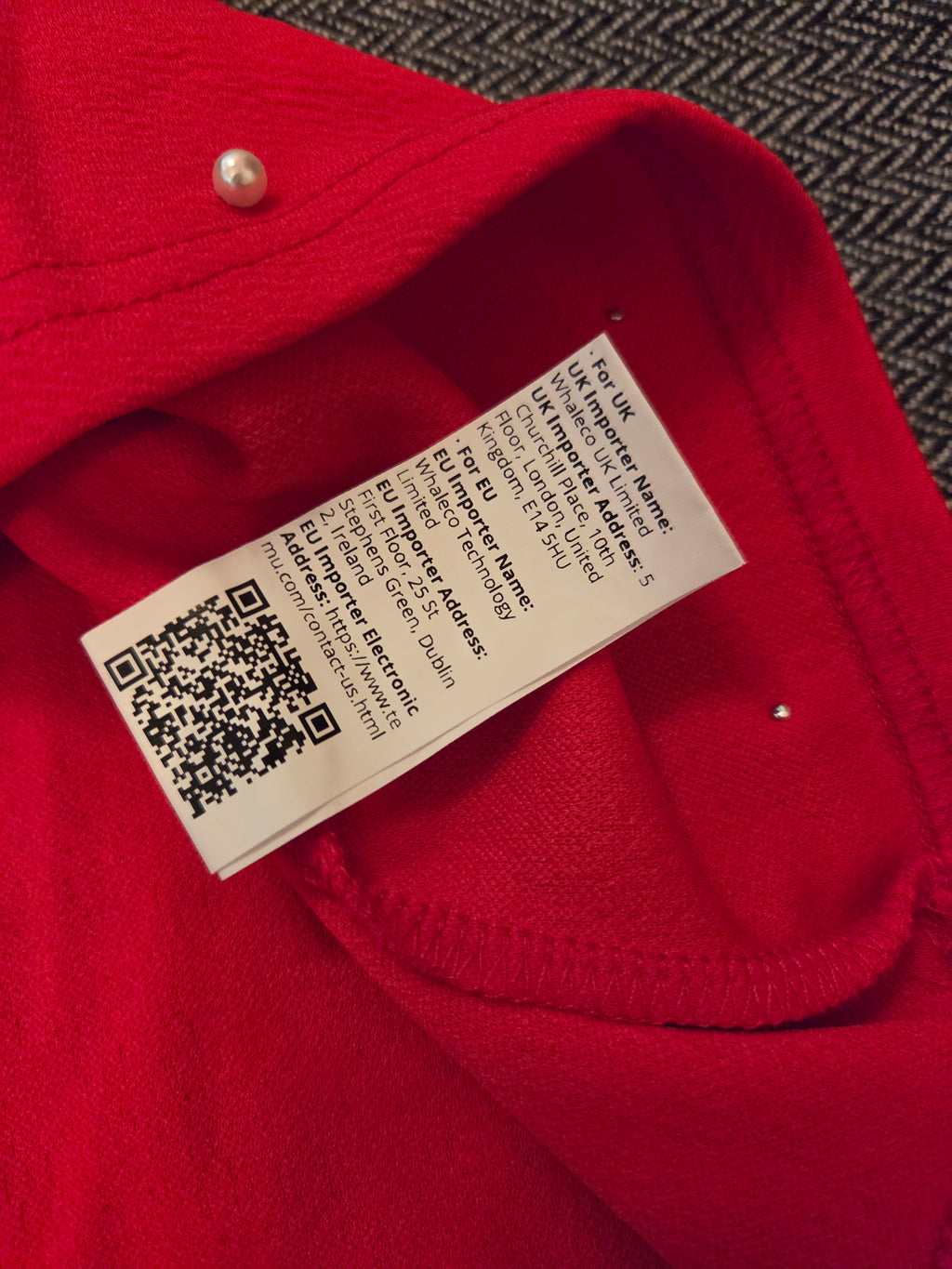 Red Jumper With Beaded Front XL