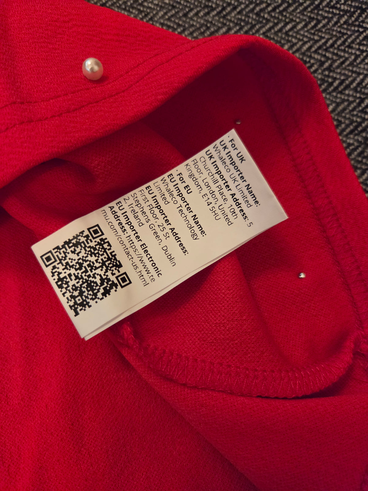 Red Jumper With Beaded Front XL